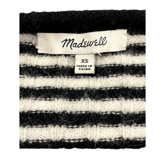 Madewell Colette Sweater in Leamore Stripe size xs wool blend - Picture 4 of 7